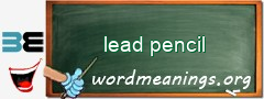 WordMeaning blackboard for lead pencil